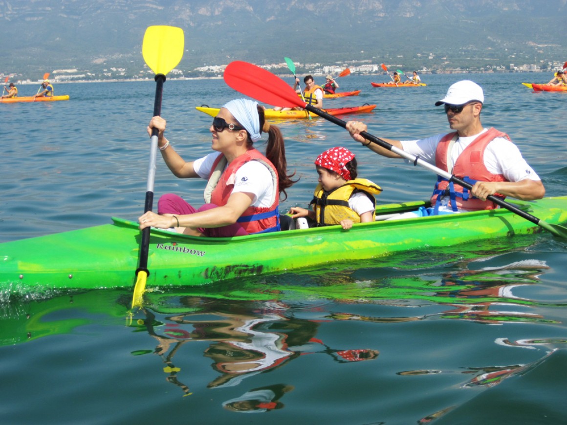Kayak en familia en el delta del ebro