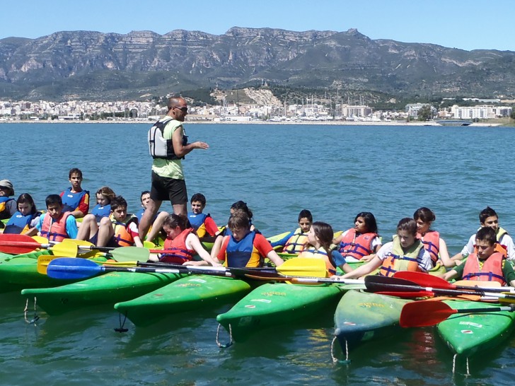 Cursos para niños y escuelas de kayak-canoa en el Delta del ebro